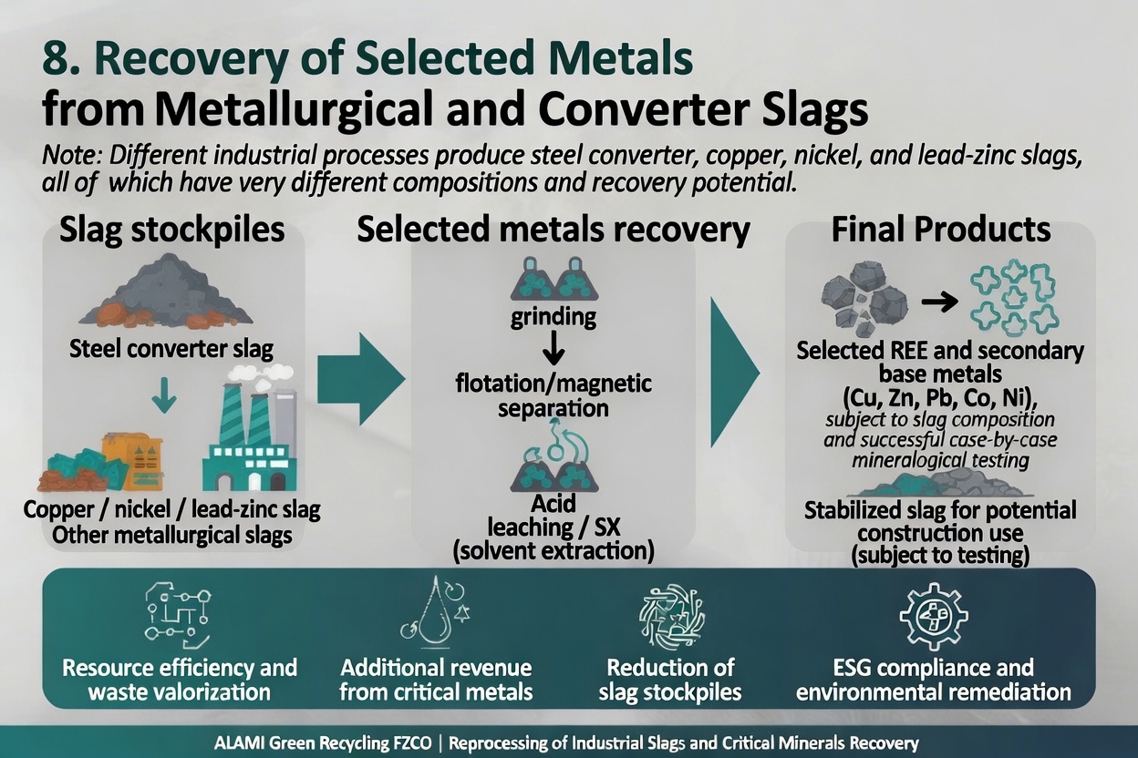Recovery of Selected Metals from Metallurgical and Converter Slags